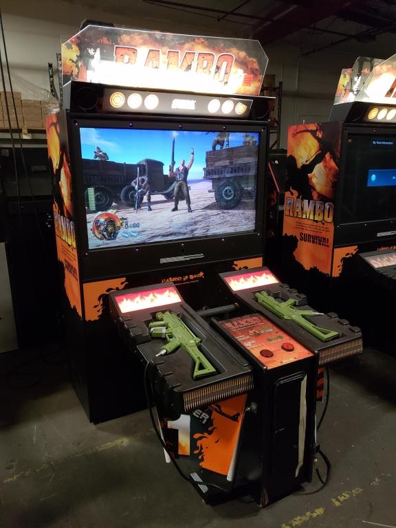 RAMBO DELUXE 50" SHOOTER SEGA ARCADE GAME