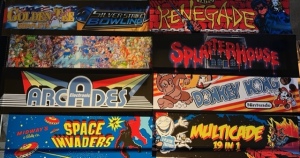 1 LOT- 80's 90's ARCADE GAME TRANSLITE MARQUEE'S NEW #1