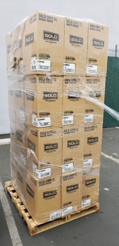 1 PALLET LOT- 36 CASES OF 2000 CT. ea. box WAX SOLO CUPS (9 oz.)