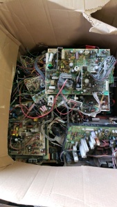 1 BOX LOT- MISC MONITOR CHASSIS FOR ARCADES