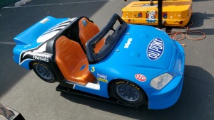 KIDDIE RIDE RACE CAR BLUE NASCAR ZAMPERLA
