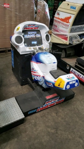 SUPER HANG-ON SITDOWN MOTORCYCLE RACING ARCADE GAME SEGA L@@K!!