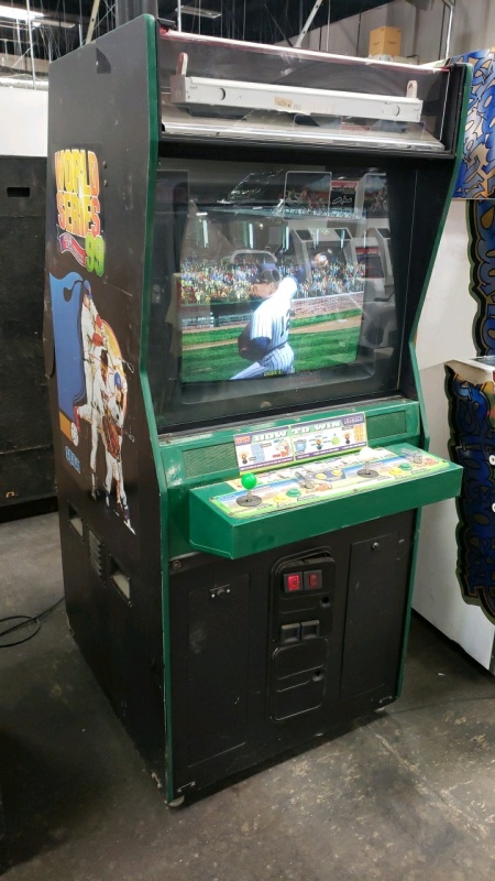 WORLD SERIES 99 UPRIGHT BASEBALL ARCADE GAME SEGA 25"