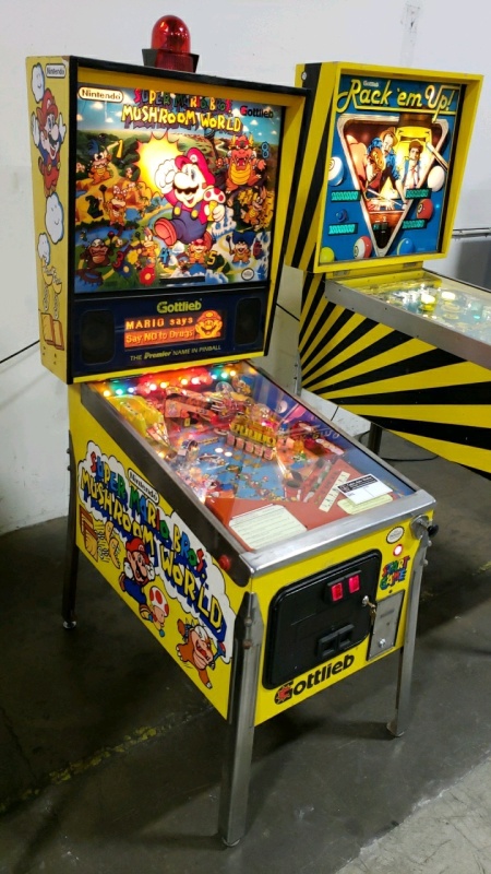 SUPER MARIO BROS. MUSHROOM WORLD PINBALL MACHINE MINI GOTTLIEB