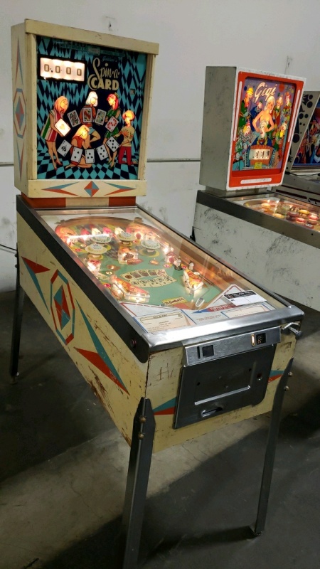 SPIN-A-CARD PINBALL MACHINE GOTTLIEB 1969