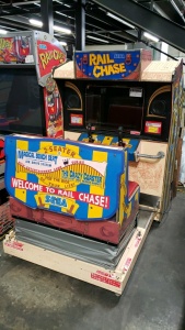 RAIL CHASE SITDOWN MOTION ARCADE GAME SEGA