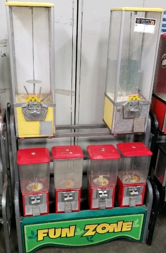 COMBO BULK CANDY CAPSULE VENDING RACK RDA