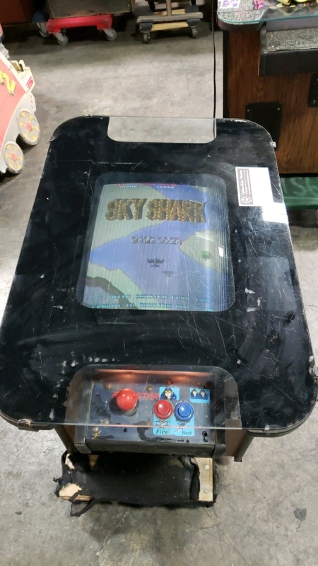 SKY SHARK COCKTAIL TABLE ARCADE GAME MIDWAY CAB
