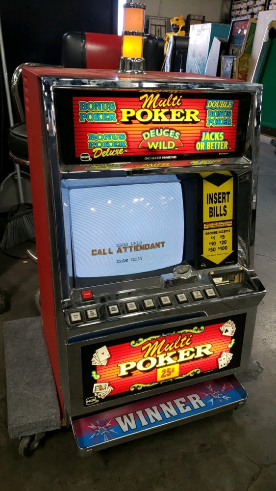 antique deuces wild floor model slot machine