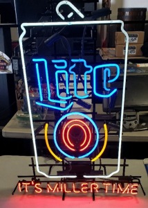 1 LOT- MILLER LITE NEON BEER DISTRIBUTOR SIGN