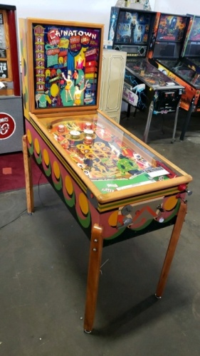 1952 CHINATOWN WOOD RAIL FLIPPER PINBALL MACHINE GOTTLIEB RESTORED L@@K!!