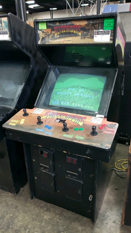 SUNSET RIDERS 4 PLAYER ARCADE GAME KONAMI