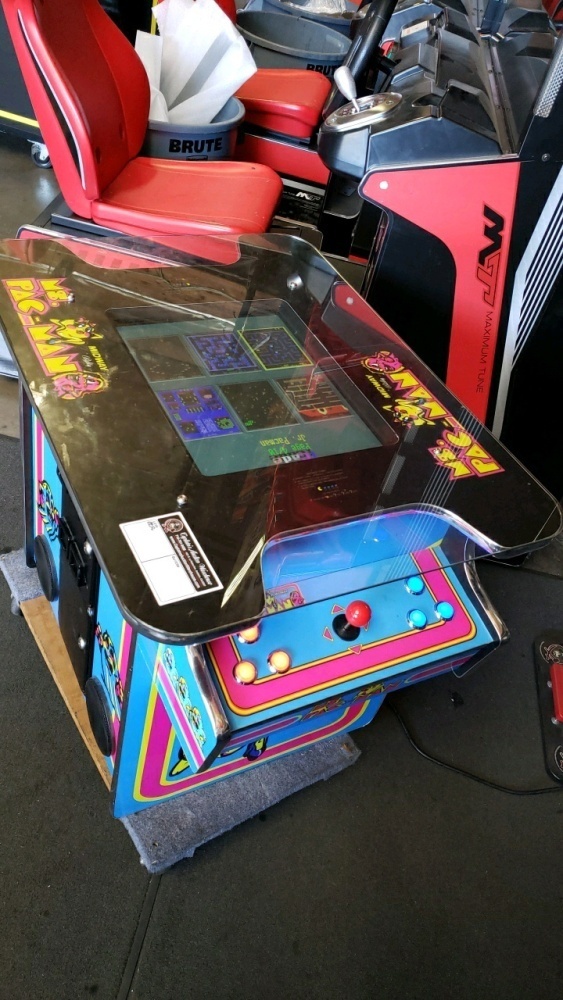 Multicade Table 60 IN 1 MULTICADE MS PAC-MAN COCKTAIL TABLE ARCADE GAME