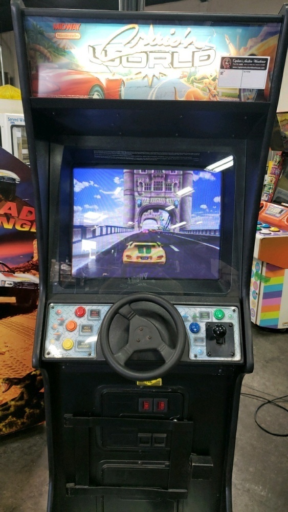 CRUISIN WORLD UPRIGHT DRIVER ARCADE GAME MIDWAY