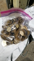 1 LOT- 2 BUCKETS OF GAME TOKENS .984 SIZE - 2