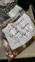 1 LOT- BAG OF SIZE .900 ARCADE GAME TOKENS 23 lbs. - 2