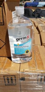 1 PALLET LOT- CASES GERM X HAND SANITIZER