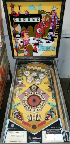 3 JOKERS CLASSIC WILLIAMS PINBALL MACHINE 1970