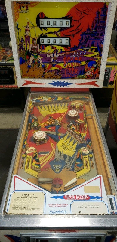 SOLAR CITY CLASSIC PINBALL MACHINE GOTTLIEB 1977